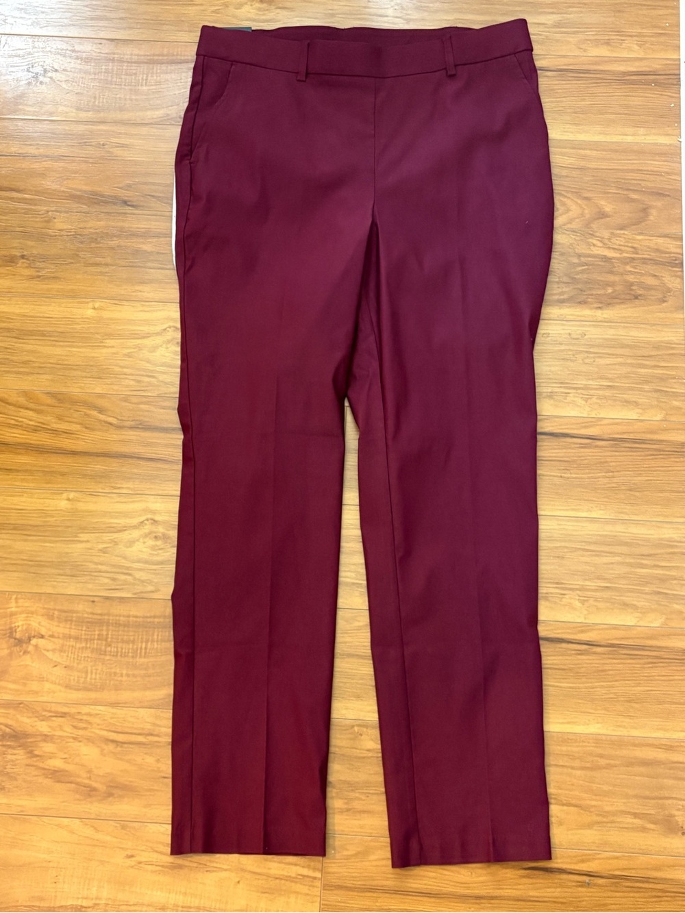 Rafaella Burgundy Stretch Dress Pants Women’s Size 14 NWT Straight Leg office